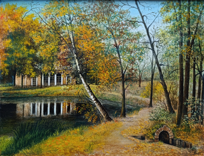 "Под Псковом" картон масло 1961 год