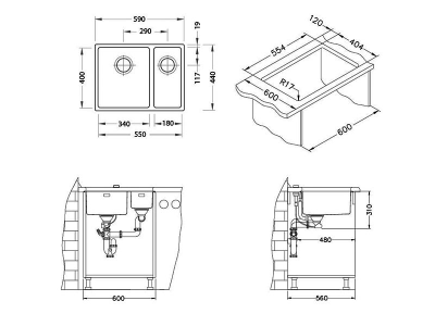 Мойка Alveus KOMBINO 120
