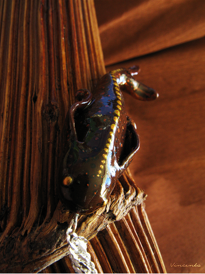 Terra-Рыба. Из рода Древних гигантов. Необычная подвеска в виде рыбы из термоглины