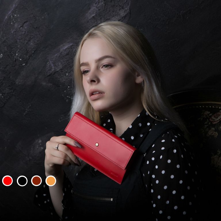 Купить кошелек женский в Минске Flat из натуральной кожи