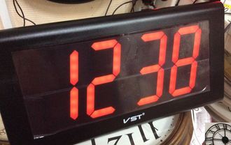 часы электронные VST795-1 часы 220В красн.цифры