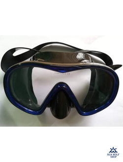 Маска для дайвинга Yoogan#4 синий, монолинза (силикон)