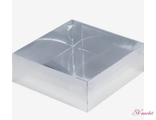Коробка с пластиковой крышкой 20*20*7 см Серебро