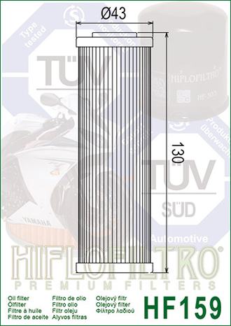 Масляный фильтр HIFLO FILTRO HF159 для Ducati (444.4.029.1C, 444.4.029.2B, 444.4.031.2B)