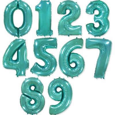 Цифра фольга с гелием 102см в ассортименте