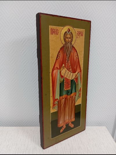 Захария (Захарий, Захар) Пророк, Святой Праведный. Рукописная икона 25х54см.