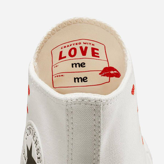 Кеды Converse Chuck Taylor 70 Love Me белые высокие с сердечками