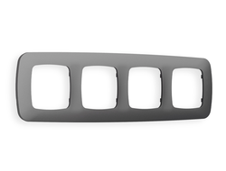 Рамка 4-я Антрацит серый, коллекция ECTA - Ambrella Volt - OMEGA