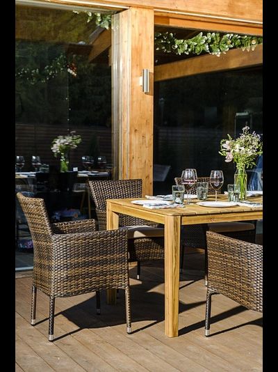 Обеденный комплект Aura 170 см на шесть персон с креслами