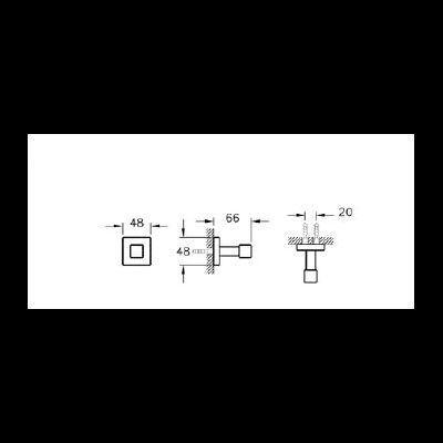КРЮЧОК ДЛЯ ХАЛАТОВ, ХРОМ, VITRA Q-LINE, A44998