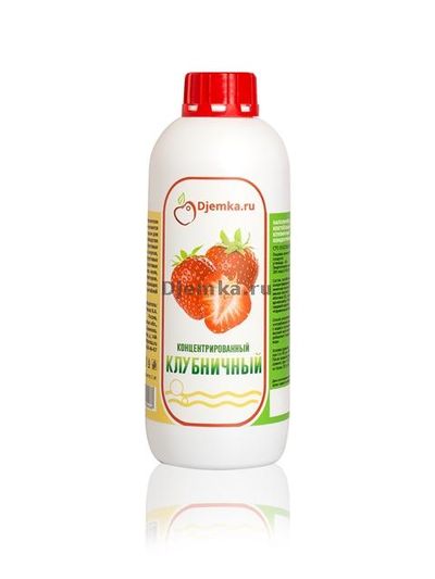 Наполнитель коктейльный клубничный концентрированный бутылка 1 кг