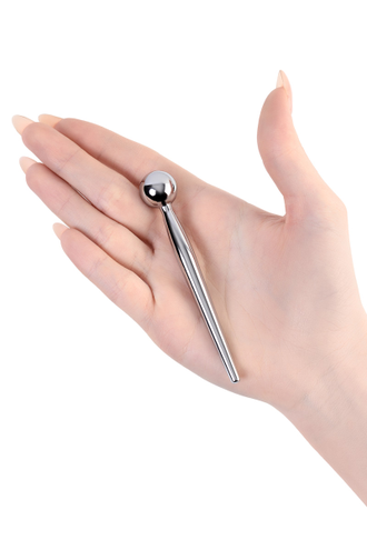 717322 УРЕТРАЛЬНЫЙ ПЛАГ С ОГРАНИЧИТЕЛЕМ-ШАРИКОМ, TOYFA METAL, СЕРЕБР.