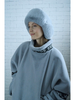 Ушанка "Нон-стоп" цвет серо-голубой + серо-голубой