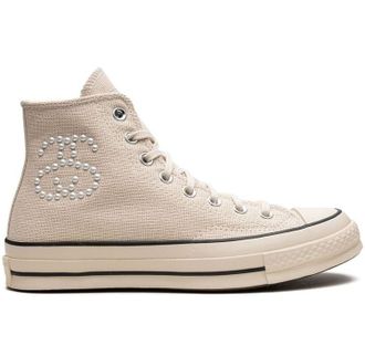 Кеды Converse Chuck 70 High Stussy Fossil Бежевые