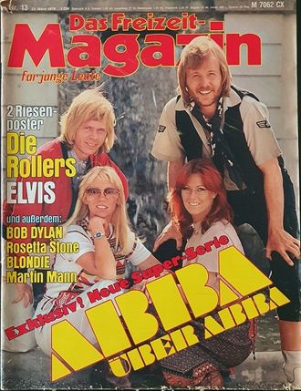 Das Freizeit-Magazin 23 March 1978 Abba Cover, Иностранные музыкальные журналы, Intpressshop