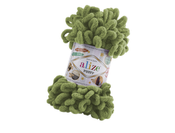 Puffy (Alize) пряжа  № 485 зеленый
