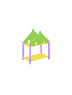 СТЕЛЛАЖ 18 ( 2 ПОЛКИ )