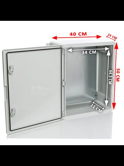 CamBox PP3007 Шкаф пластиковый с монтажной панелью, 400х500х240, непрозрачная дверца, IP65