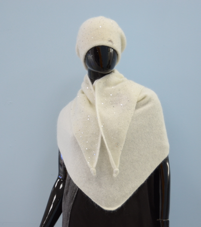 берет и шарф платок Vizio Италия вязаный зимний комплект для женщин фото