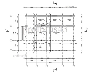 Дом-баня из клееного бруса "Дмитрий", 135 м2