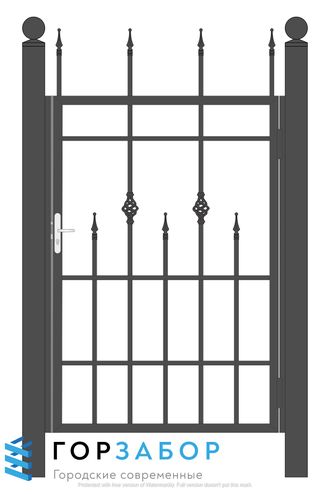 Надежная калитка сварная с элементами ковки KSZ15-35 купить