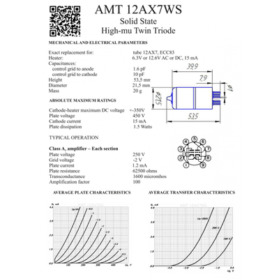AMT 12AX7 Warm Stone - твердотельная «лампа» (поштучно!)