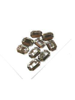 Стразы акриловые пришивные прямоугольник 10*14 мм, цвет серый 18