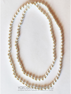 Б-162. Бусы из белого жемчуга