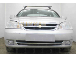 Защита радиатора Chevrolet Lacetti седан 2004-2013 (2 части) black
