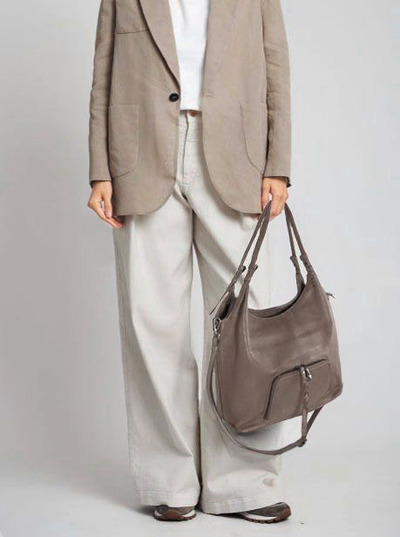 (АРТИКУЛ: 9632/8) СУМКА БОЛЬШАЯ, НАТУРАЛЬНАЯ КОЖА, ТЕМНО-БЕЖЕВАЯ, РУЧКИ И РЕМЕНЬ ЧЕРЕЗ ПЛЕЧО