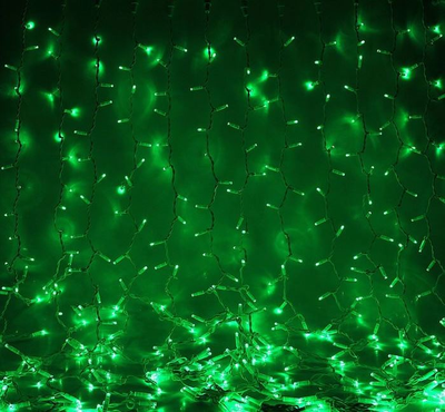 Гирлянда занавес уличная 2 х 3 м нить белая каучук IP65-M 220V