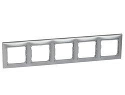 Legrand 770155, Valena Рамка 5 постов, алюминий