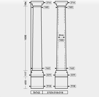 Колонна 1.30.101 - d162мм