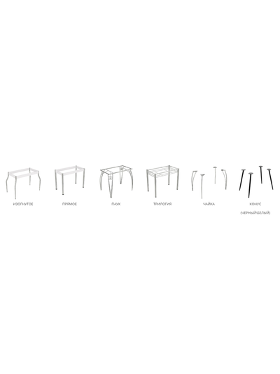 Стол кухонный "Пластиковый", подстолье Прямое разные цвета