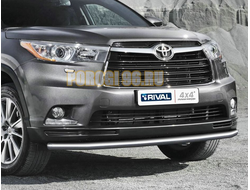 Защита переднего бампера d57 на Toyota Highlander 2010 - (Тойота хайлендер)