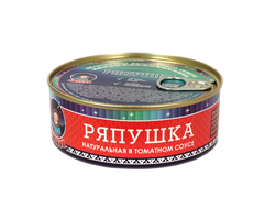 Ряпушка натуральная в томатном соусе 240 гр ГОСТ 16978-99 срок годности: 24 мес (ключ)