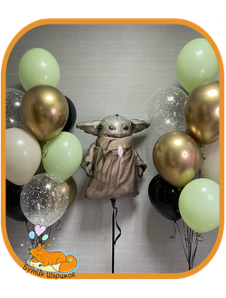 Воздушные шары с Йодой из Звёздных войн