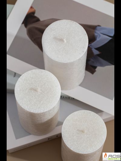 Свеча столбик белая не ароматизированная, 7,5*15см - 2шт