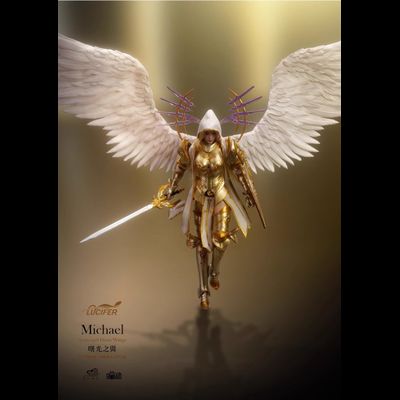 Архангел Михаэль в золотом - Коллекционная фигурка 1/12 SCALE Dawn Wings Golden Armor Archangel (LXF2311A) - Lucifer