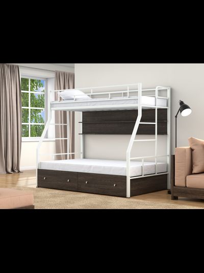 Двухъярусная кровать Раута Твист белая