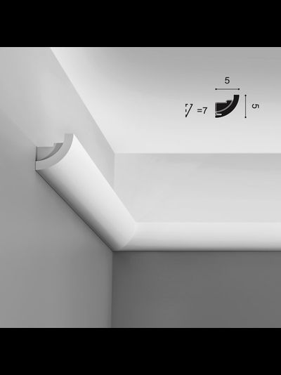 Потолочный карниз для скрытого освещения с гладким профилем Orac Decor Коллекция Luxxus C362