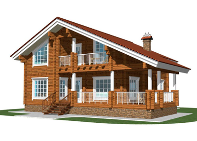 Дом из клееного бруса ПБ-18, 183 м2