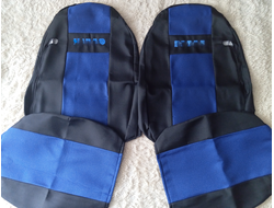 Чехлы для ИВЕКО СТРАЛИС ( 2рем, 2выс.сид.) до 2014г. жаккард (черн/син)