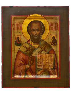 Николай Чудотворец. Рукописная икона.