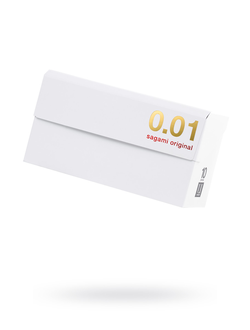 738/1 Презервативы Sagami, original 0.01, полиуретан, 17 см, 5,5 см, 10 шт.