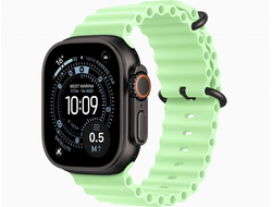 Apple Watch Ultra 3 из титана Black - 49 мм - Ocean Band - Neon Green