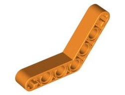 Technic, Liftarm, Modified Bent Thick 1 x 7 4 - 4, Orange (32348 / 4140836 / 4540817 / 6004156 / 6278133)