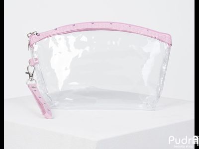 Набор косметичек 2 в 1 Корона, отдел на молнии с ручкой, розовый