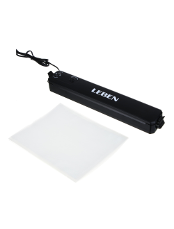 LEBEN Вакууматор бытовой, от сети, 100 Вт, 10 пакетов 20x25 см в комплекте