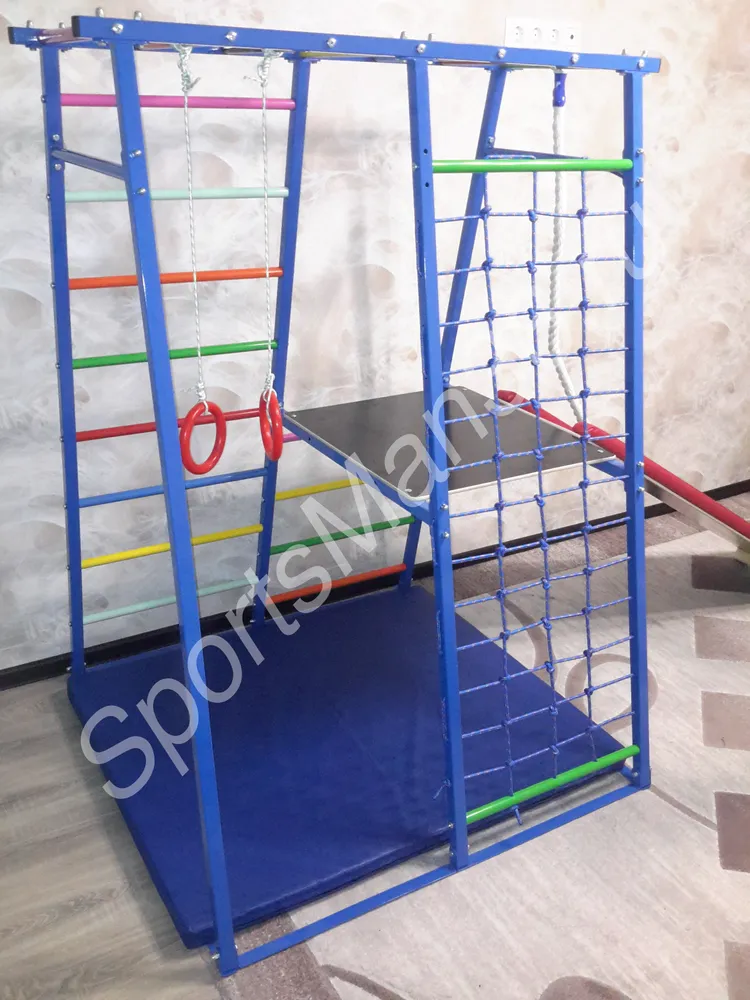 ДСК РАННЕГО РАЗВИТИЯ PLASTEP ТЕРЕМОК 170 С ПЛОЩАДКОЙ МЕТАЛЛ. Цвет: синий, перекладины цветные